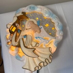 Vtg Bradford In Motion Angel Cherub Tree Topper Lighted Christmas Whimsy TESTED